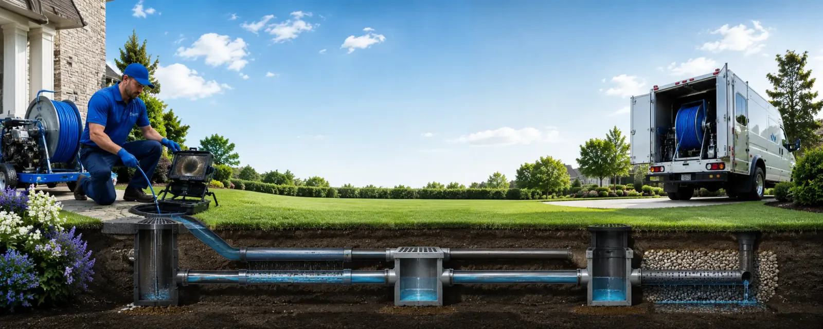 Outdoor drain cleaning information for Pounding Mill, VA